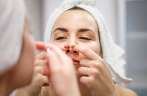 boutons dans le nez